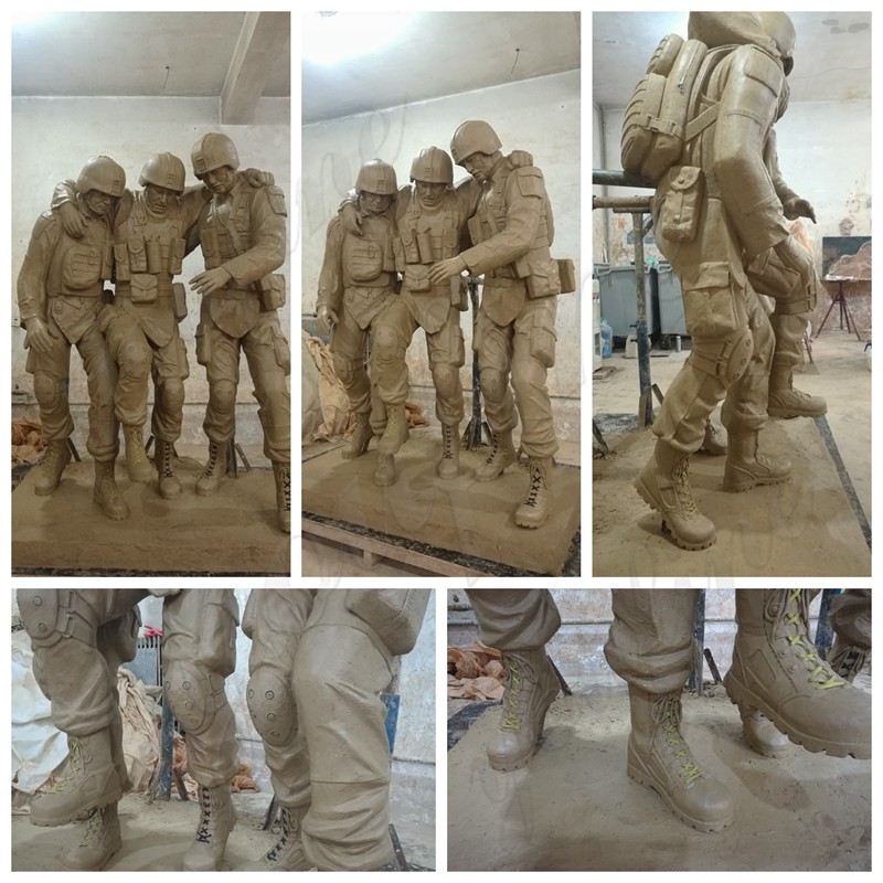 No One Left Behind Statue Clay Model