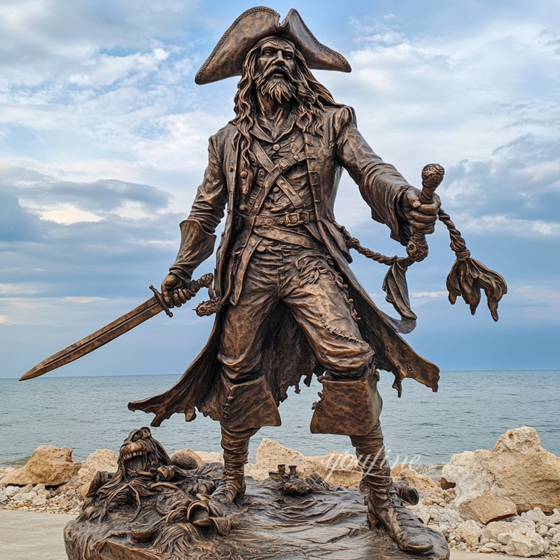 Outdoor Bronze Pirate Statue