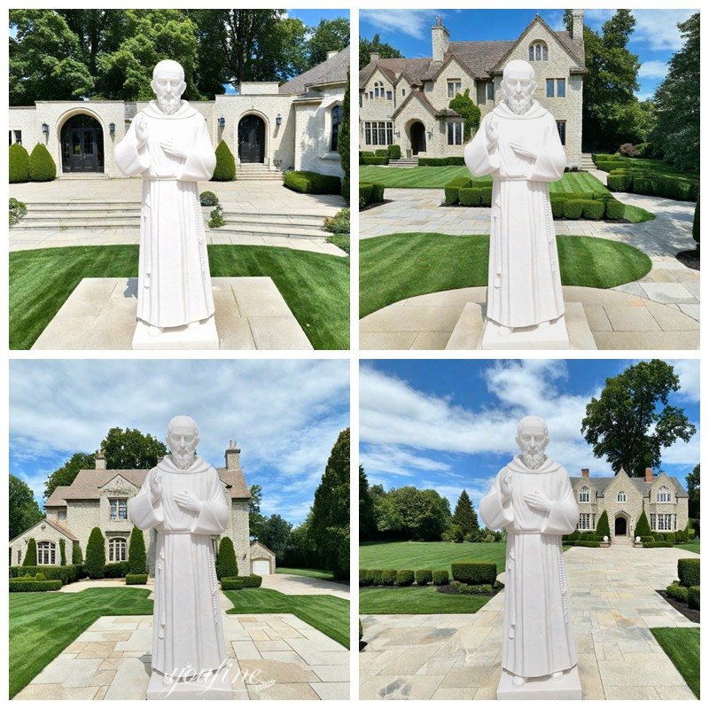 Outdoor Marble Padre Pio Statue Application Scenes