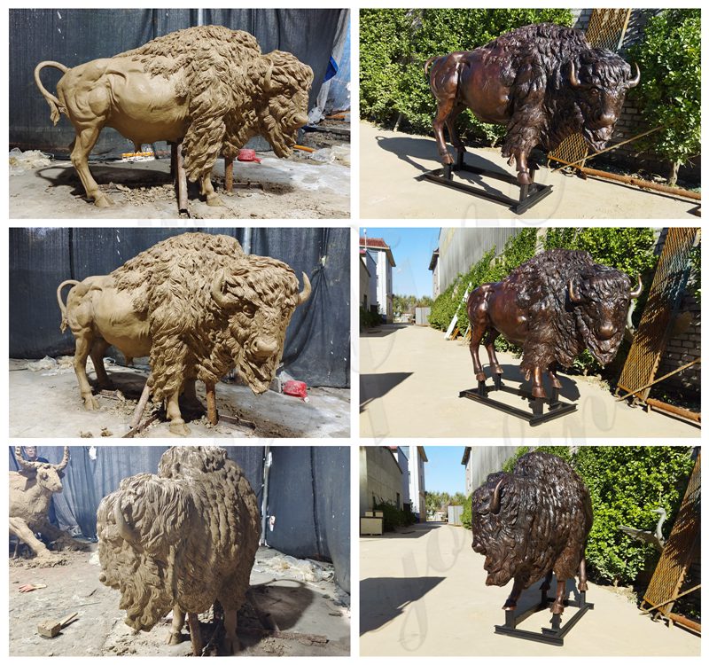 Ready-made Clay Model of Bronze Bison Statue