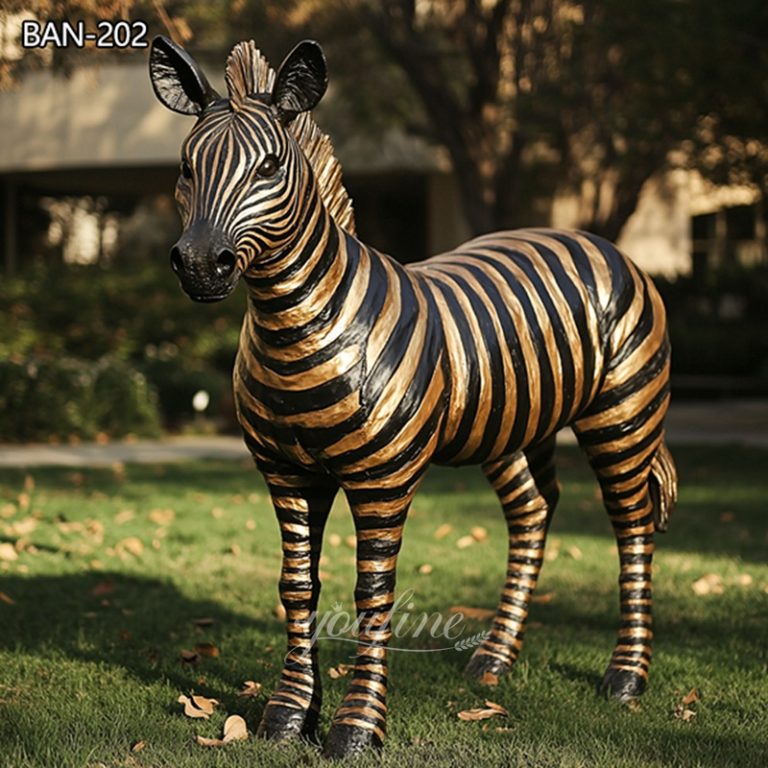 Realistic Life Size Bronze Zebra Sculpture