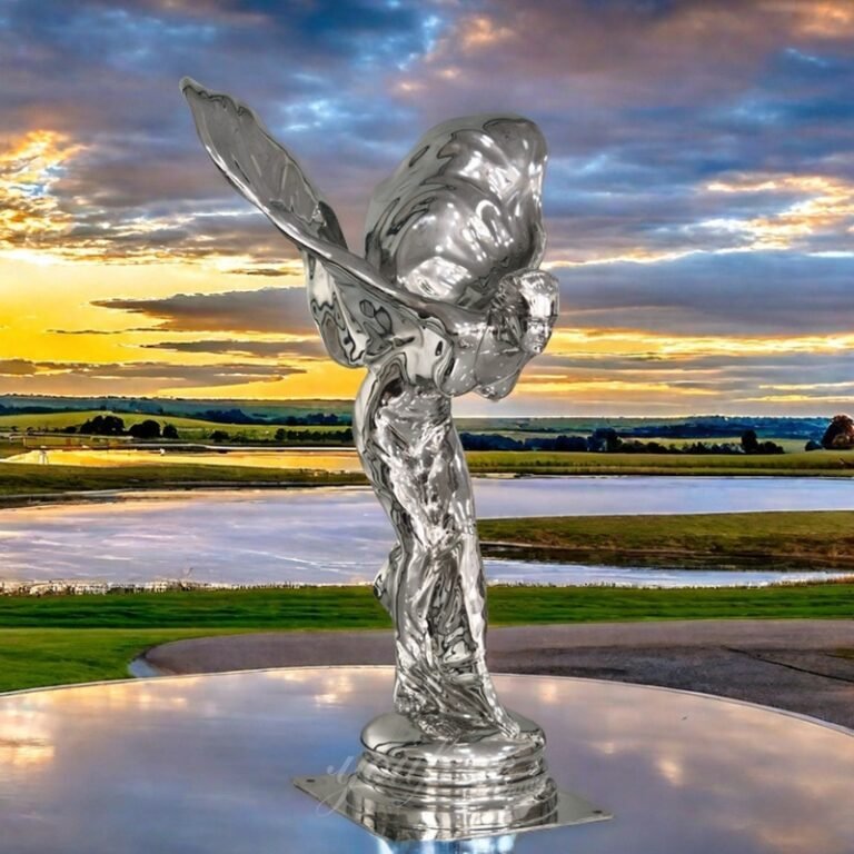 Rolls Royce Stainless Steel Spirit of Ecstasy Statue for Outdoor Decor