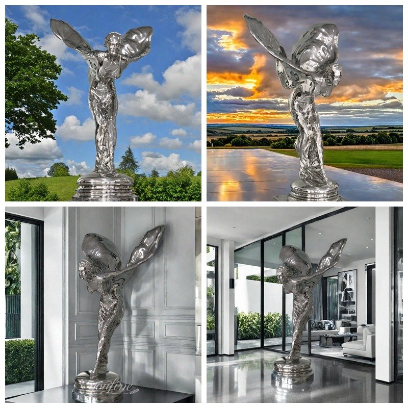 Rolls Royce Stainless Steel Spirit of Ecstasy Statue Application Scenes