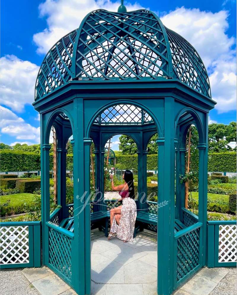 Round Wrought Iron Garden Gazebo for Sale (1)