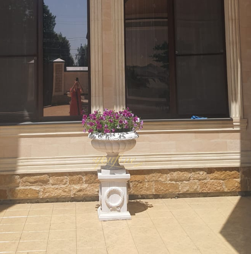 Russian white marble flower pot feedback