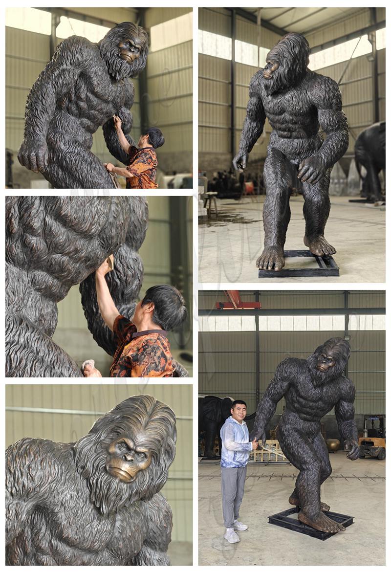 Spectacular Bronze Bigfoot Statue