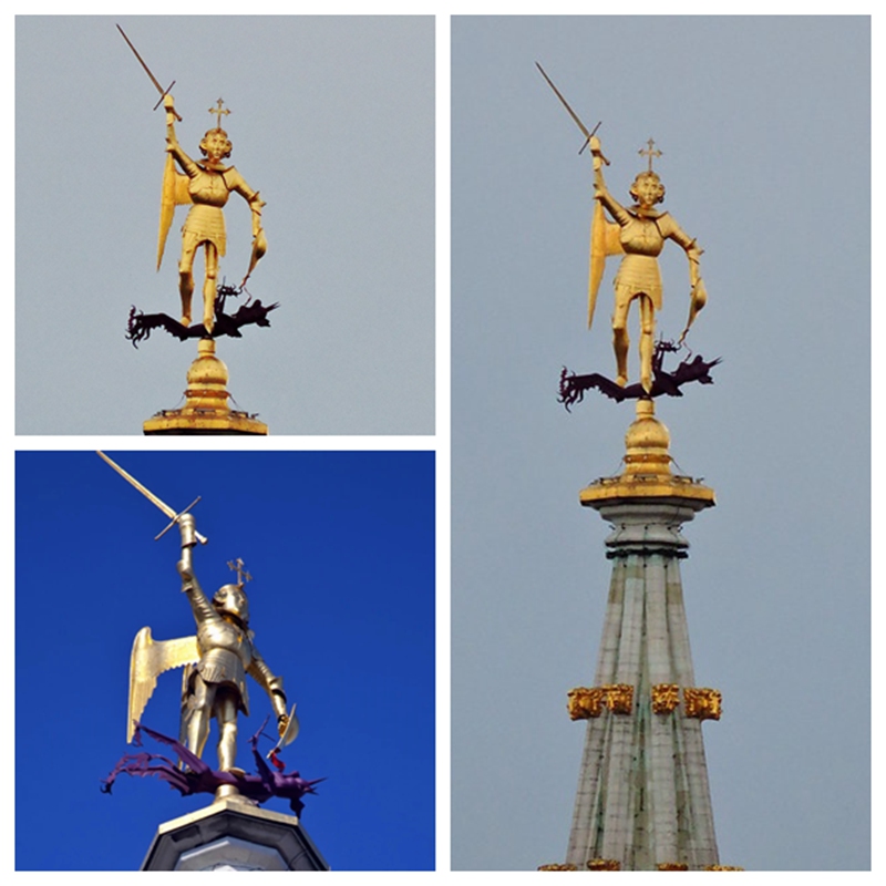 St. Michael and the Dragon Statue - Brussels, Belgium