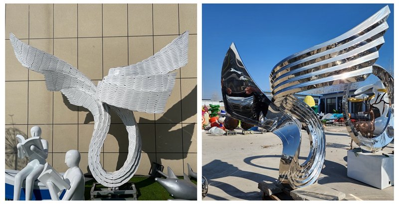 Stainless Steel Abstract Wing Sculpture from YouFine Factory