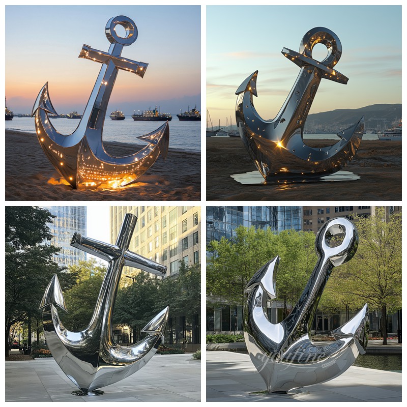 Stainless Steel Anchor Sculpture Details