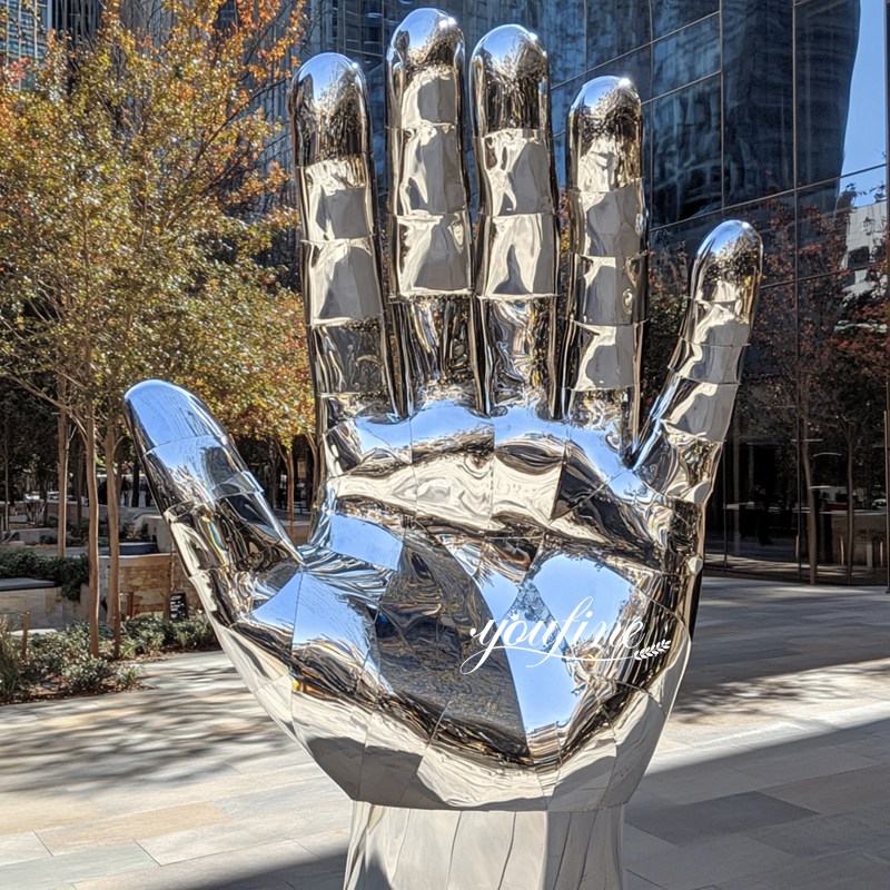 Stainless Steel Big Hand Sculpture