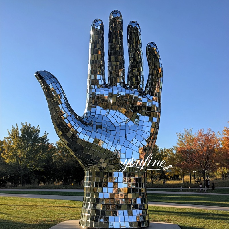 Stainless Steel Big Hand Sculpture