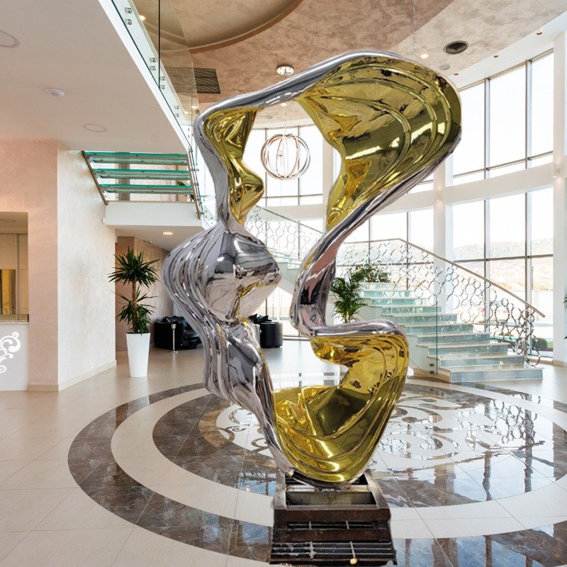 Stainless Steel Color Matching Sculpture for Hotel Decor