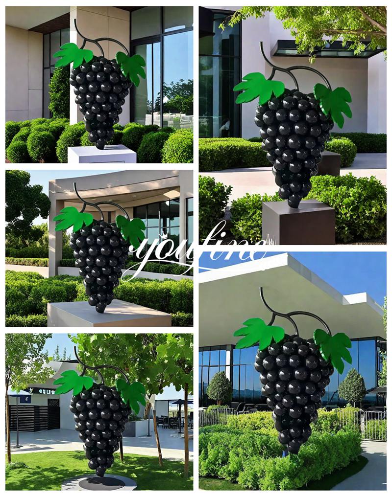 Stainless Steel Grape Sculpture Application Scenes