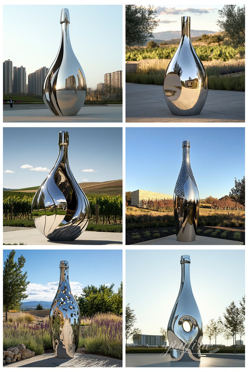 Stainless Steel Metal Bottle Sculpture Application Scenes