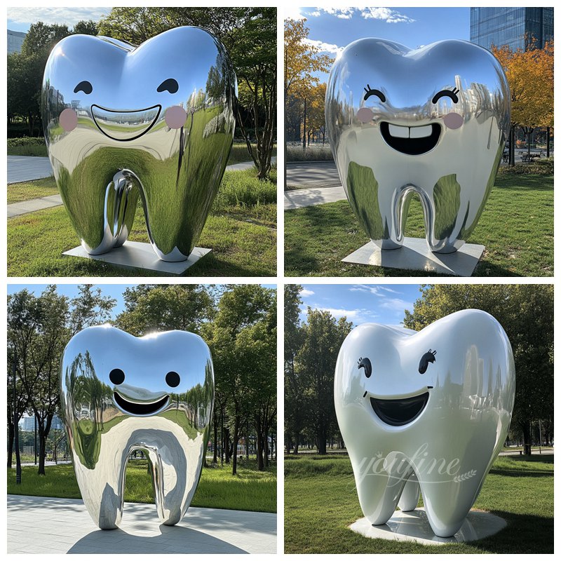 Stainless Steel Teeth Statue Details