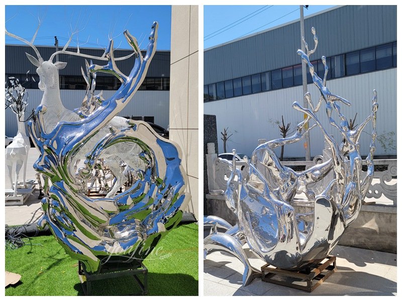 Stainless Steel Water Splash Sculpture from YouFine Factory