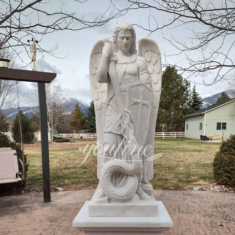 Standing St Michael the Archangel Outdoor Statue (2)