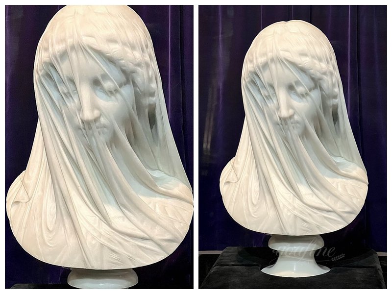 The Veiled Virgin Statue  by Giovanni Strazza