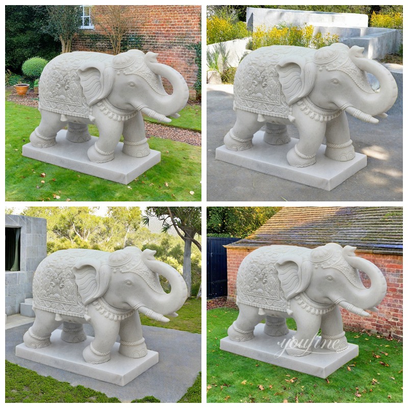 White Marble Elephant Statue Application Scenes