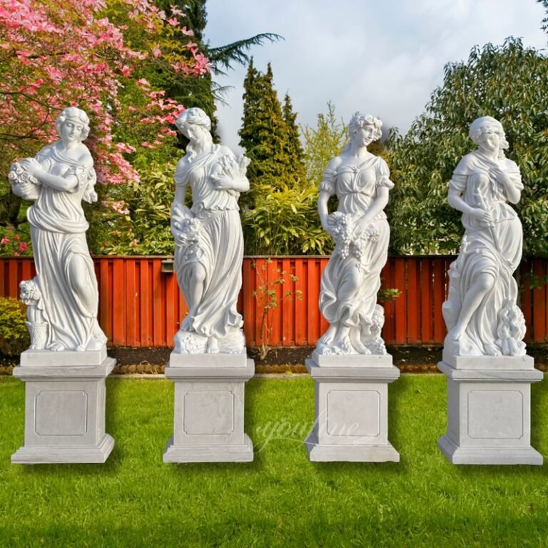 White Outdoor Marble Four Season Garden Statues