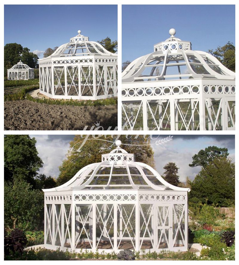 Wrought Iron Gazebo With Roof Details