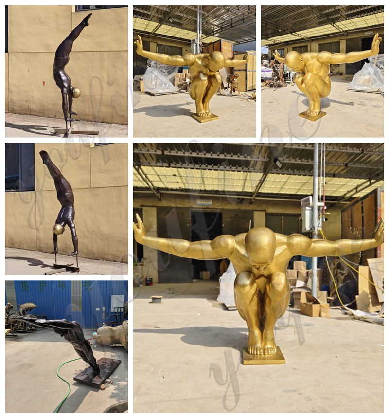 YouFine Factory Life Size Bronze Diver Sculpture Display