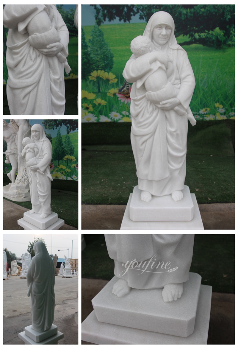 YouFine Factory Marble St Mother Teresa Garden Statue