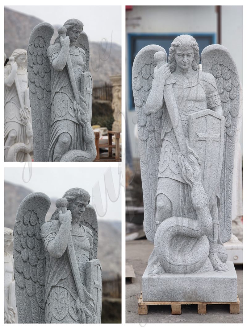 YouFine Saint Marble Michael statues factory display (5)