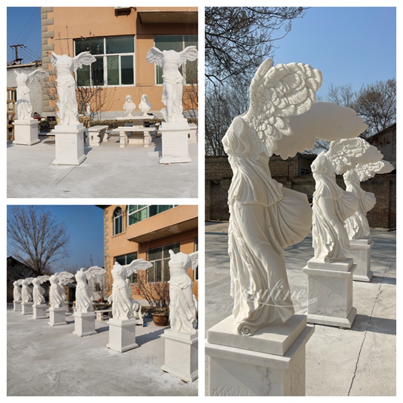 YouFine factory 7 pieces marble winged statue of Samothrace replica