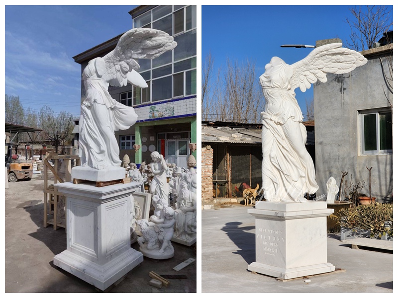 YouFine factory marble winged victory of samothrace replica with base