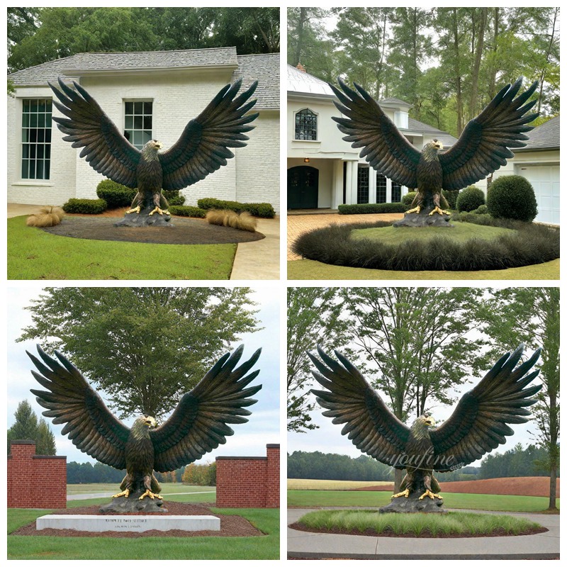 antique bronze eagle statue application scenes