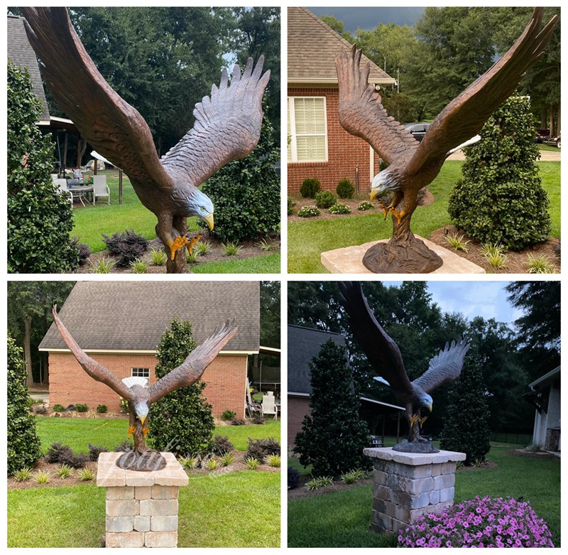 bronze American eagle sculpture feedback from American customer