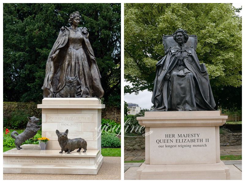 bronze Queen Elizabeth II statue