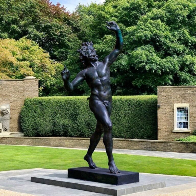 Bronze Replica of Dancing Faun Statue