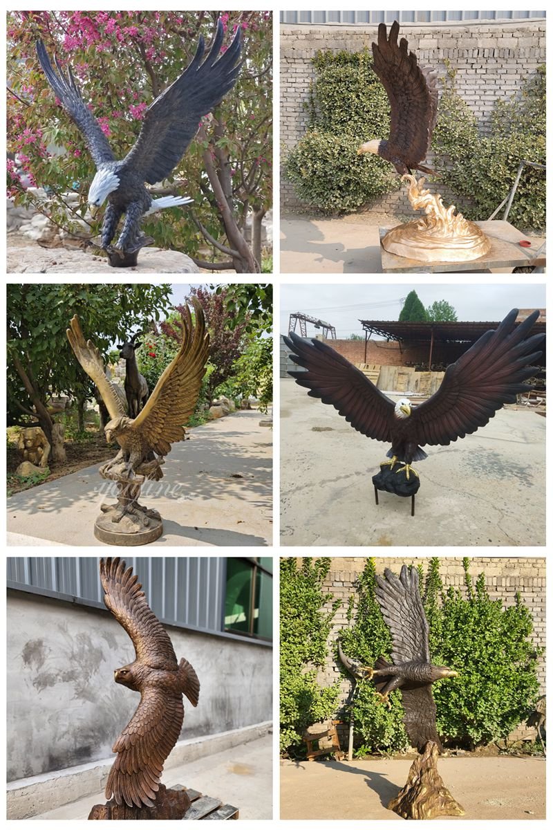 bronze eagle sculptures for home decoration