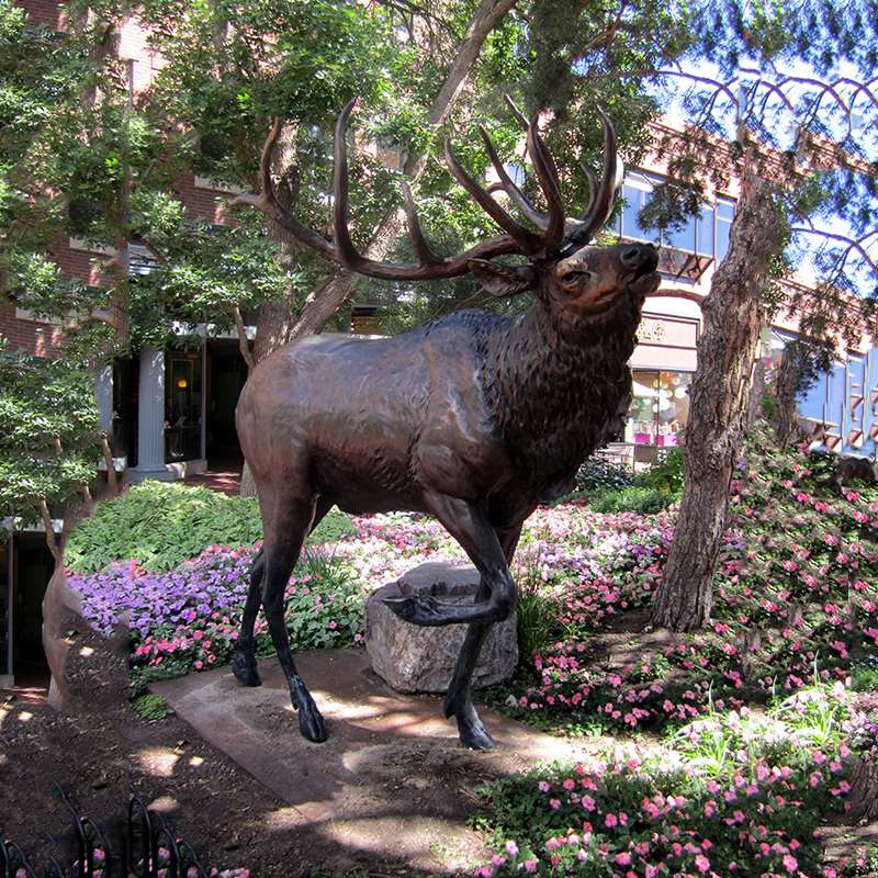 bronze elk statue