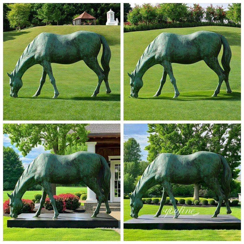 bronze grazing horse sculpture application scenes