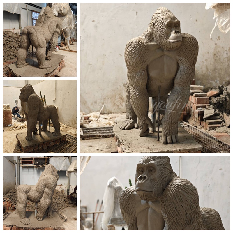 bronze king kong statue clay model