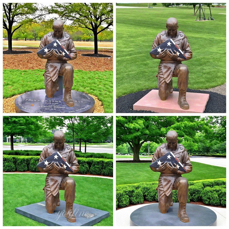 bronze kneeling soldier statue application scenes