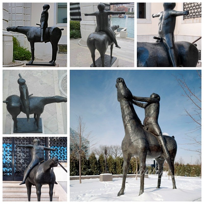 bronze marino marini the angel of the city sculpture details