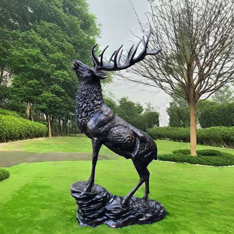 bronze stag sculpture