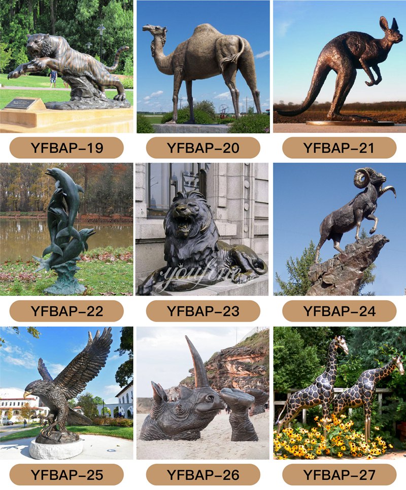 bronze wildlife sculptures