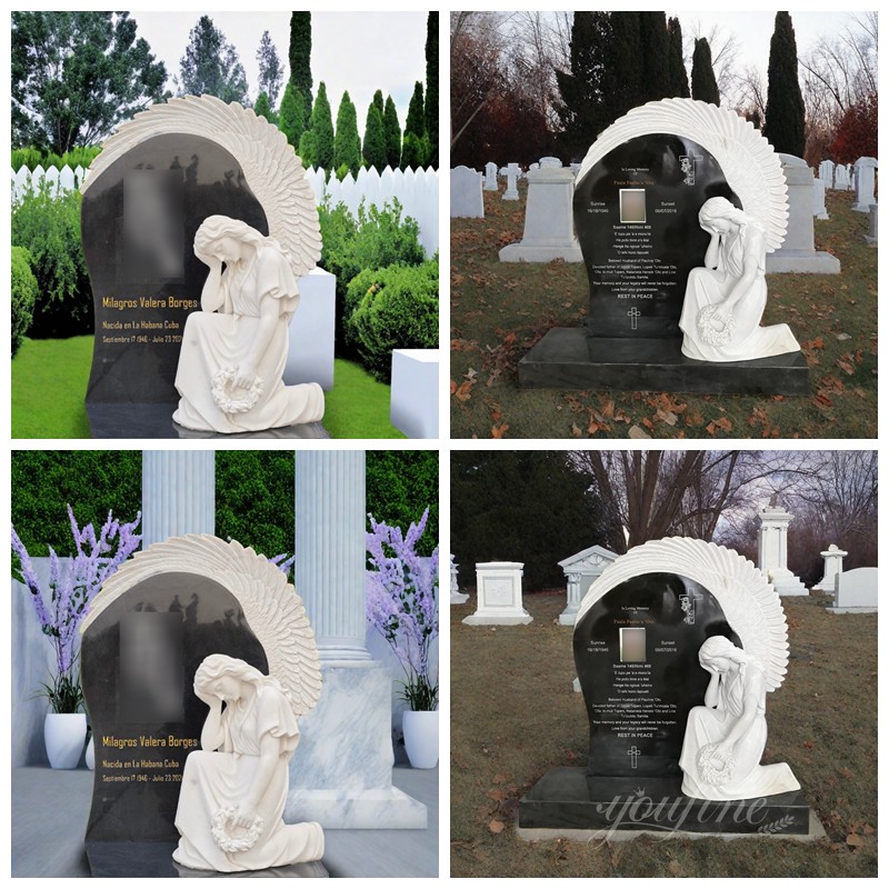 cemetery marble angel statues application scenes