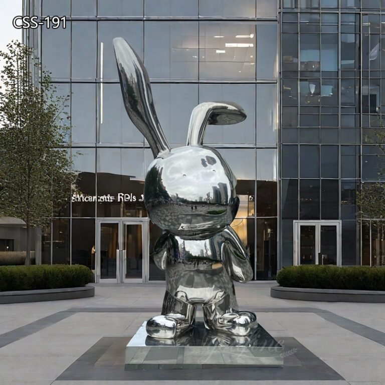 large famous polished rabbit statue