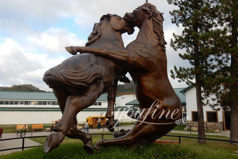 fighting stallions statue