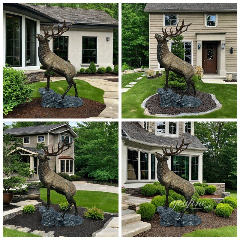 large bronze elk statue application scenes