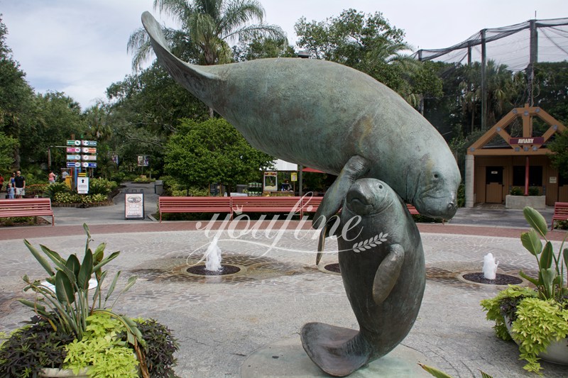 large bronze manatee statue (1)