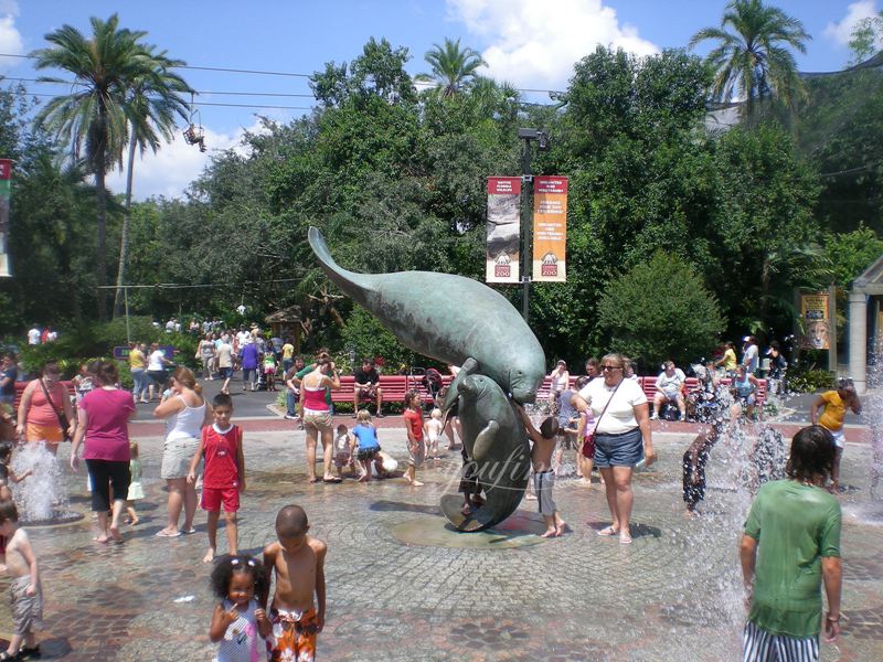 large bronze manatee statue (2)