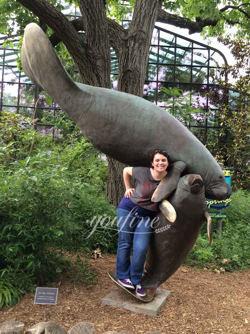 large bronze manatee statue (3)