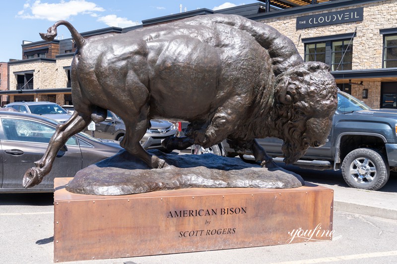 life size bison statue for sale (1)